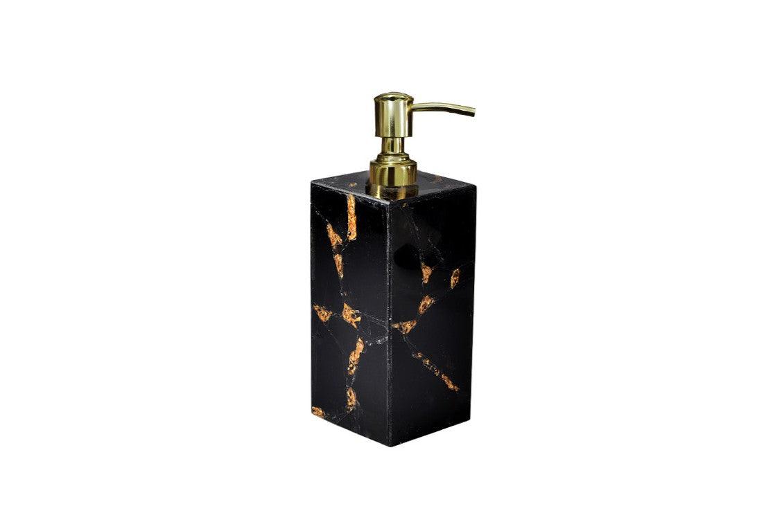 Black Obsidian with Gold Leaf Lotion Pump