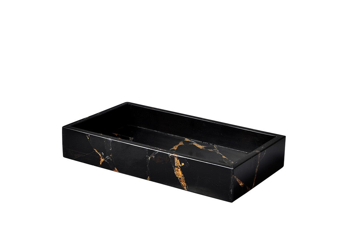 Black Obsidian with Gold Leaf Tray