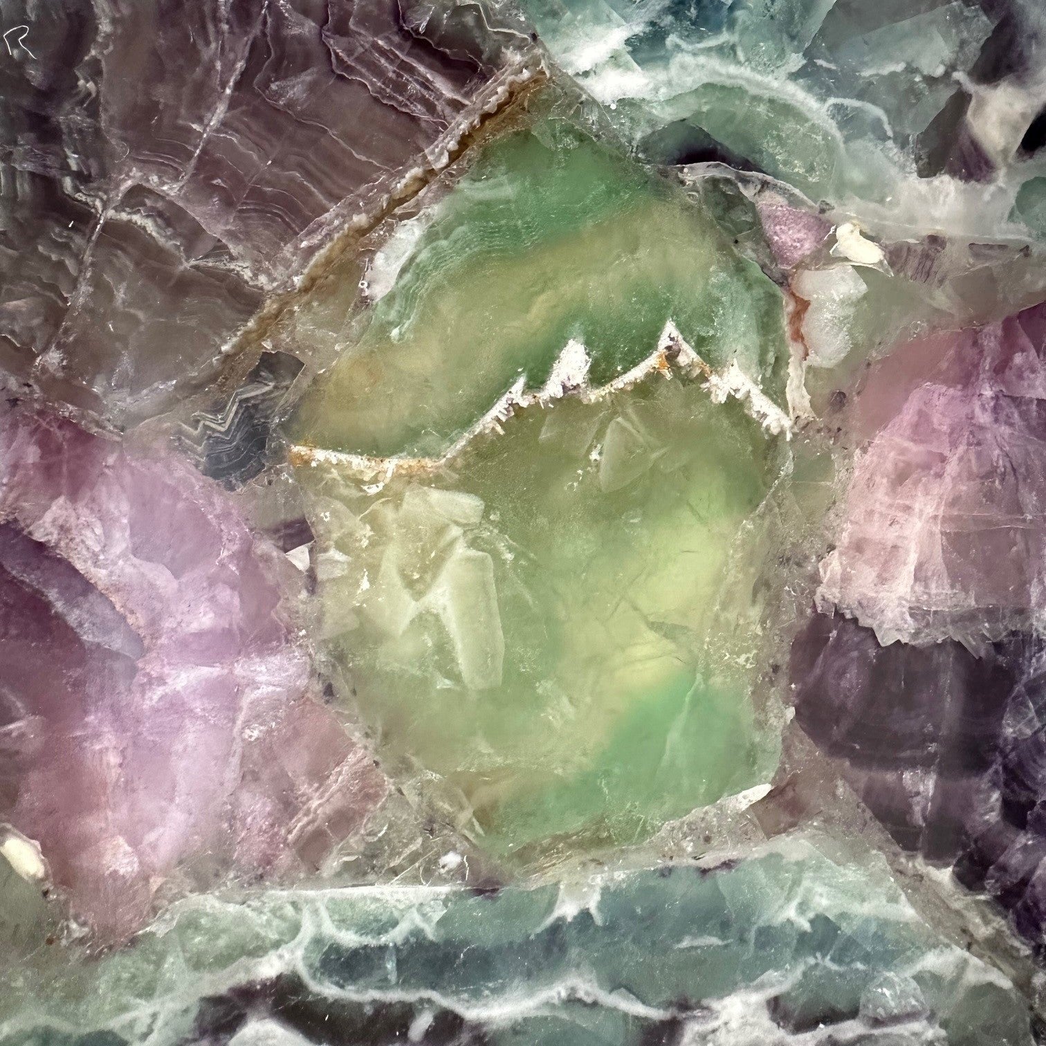 Green Fluorite Brush Holder