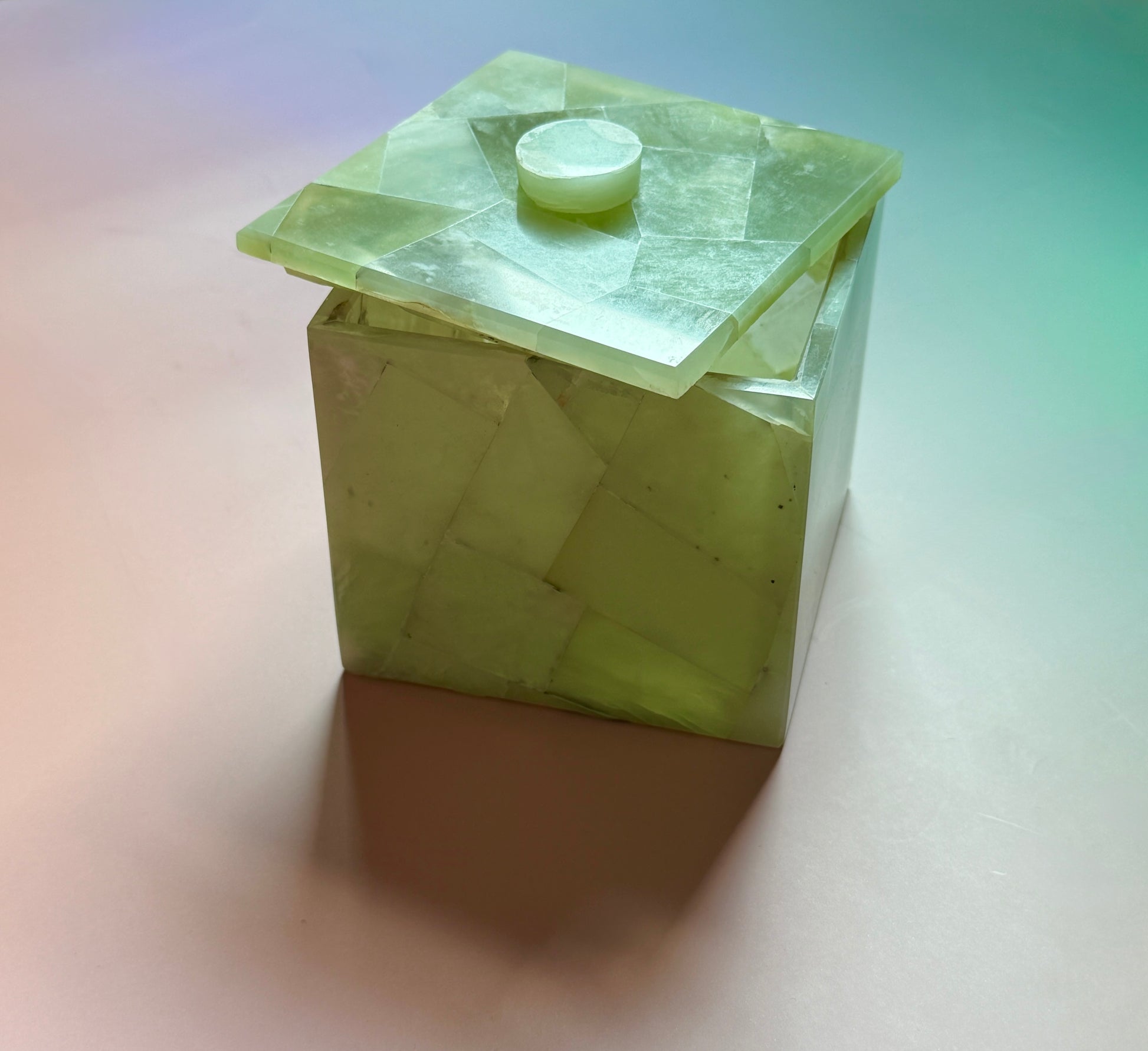 Jasmine Jade Container Green gemstone