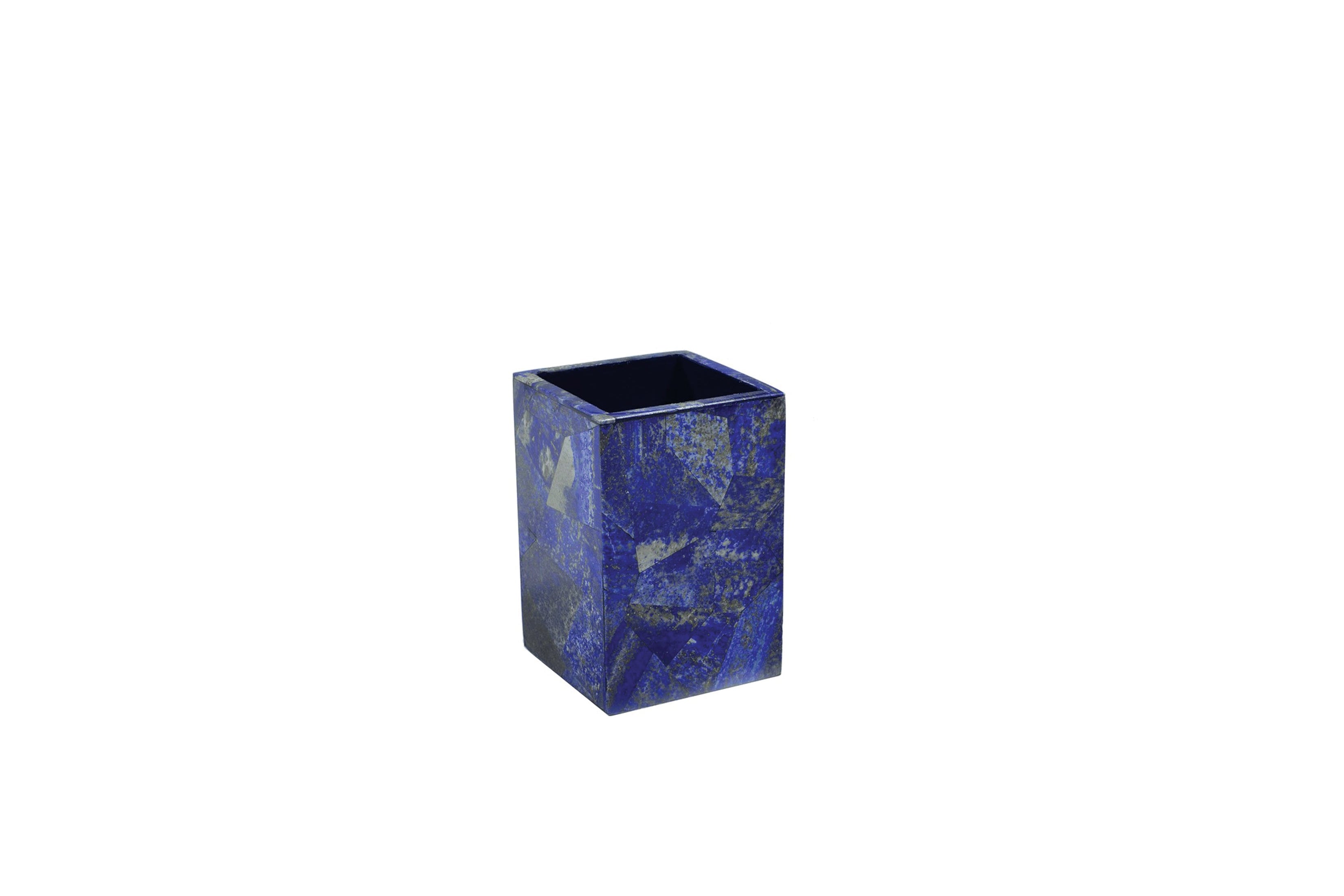 Lapis Lazuli Brush Holder Taj Gemstone