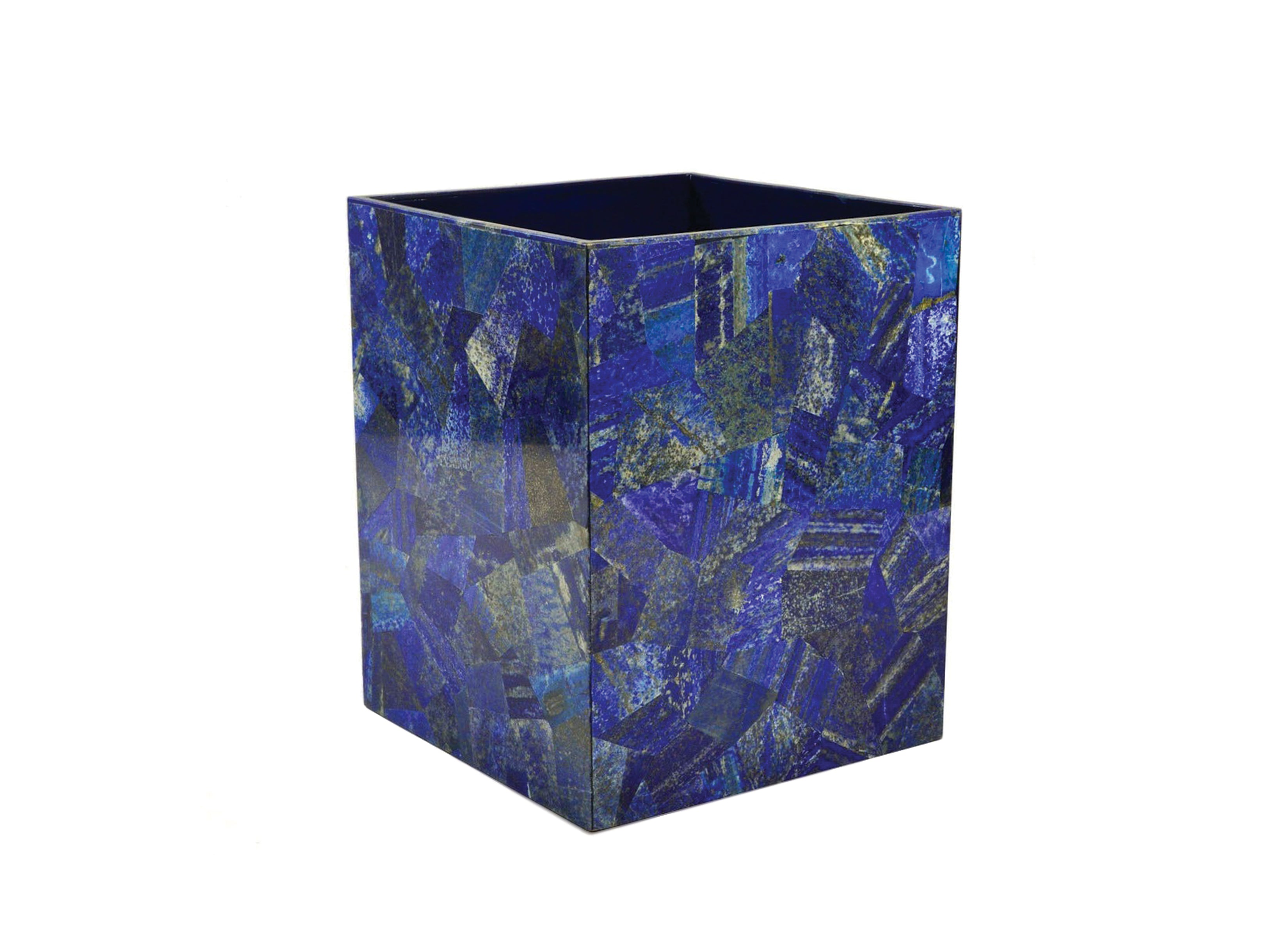 taj Lapis Lazuli Waste bin, waste can, lapis wastebasket