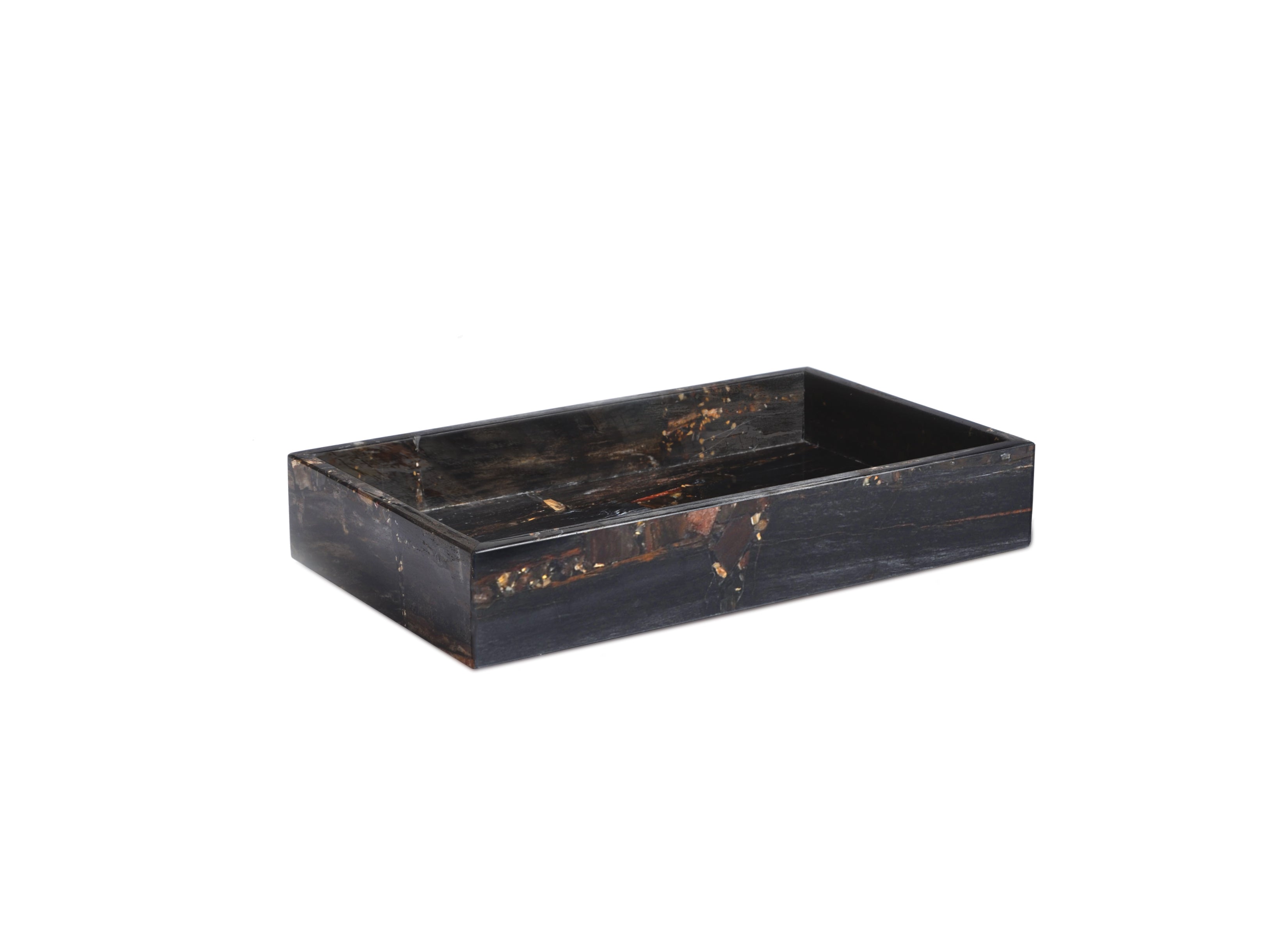 Noir Petrified Wood Tray