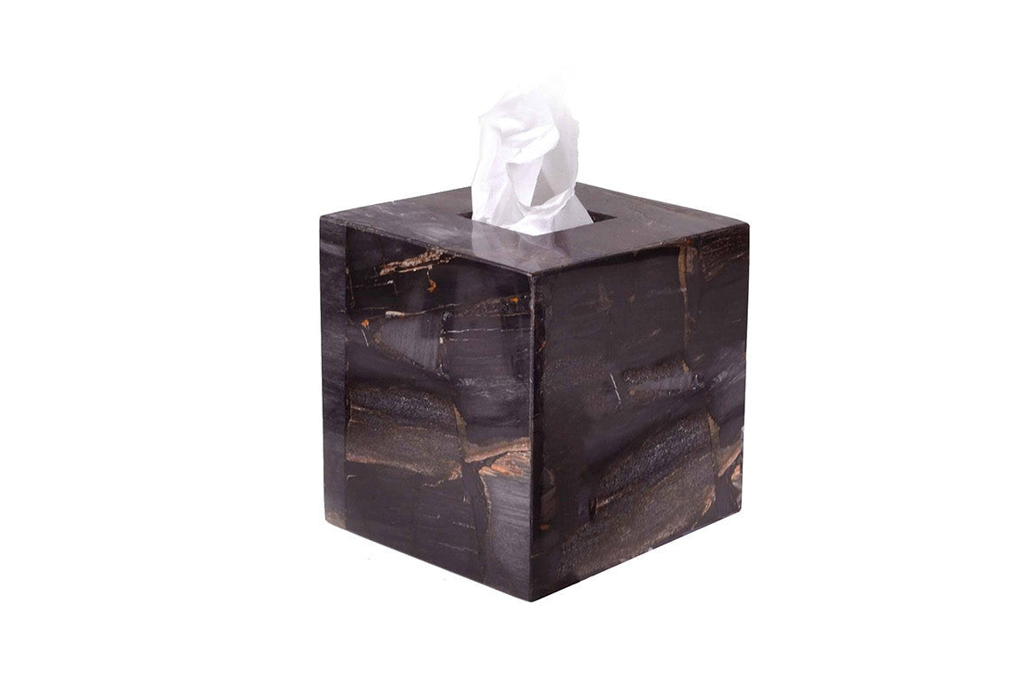 Retro Petrified Wood Tissue Box Cover
