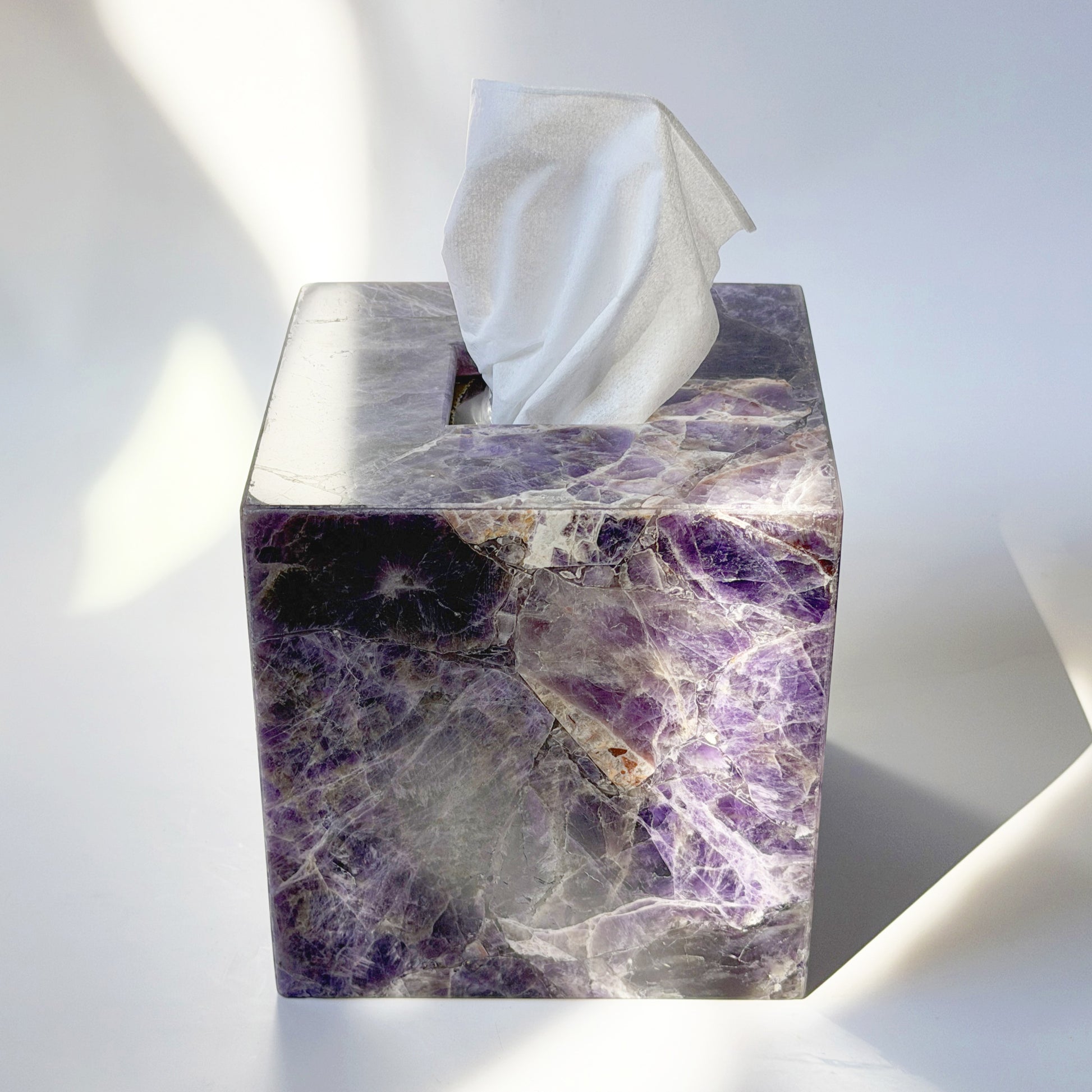 Amethyst Tissue Boutique Cover Taj Gemstone