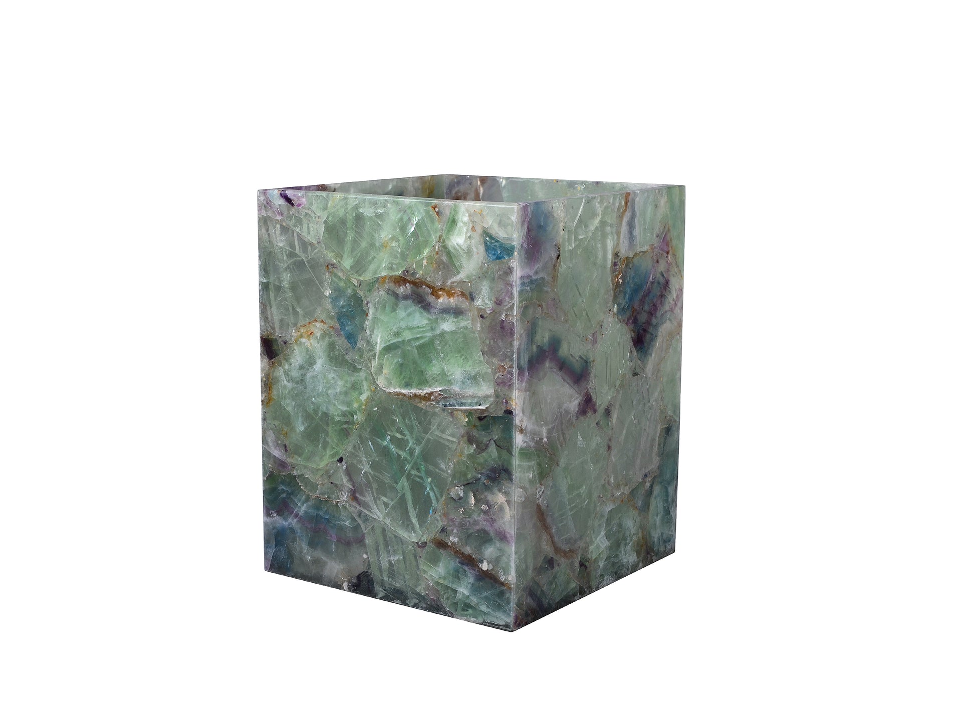 Green Fluorite Waste Can