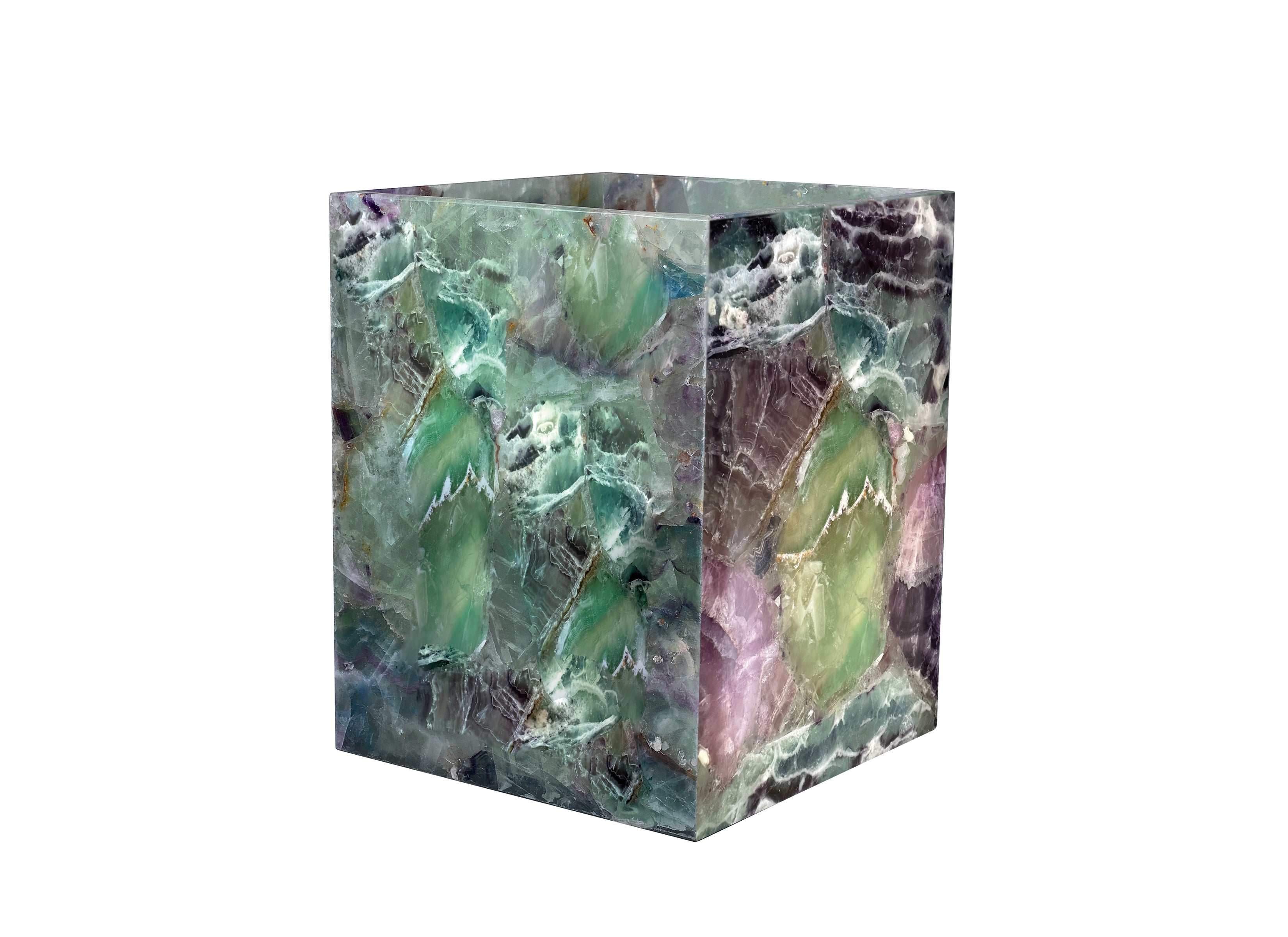 Green Fluorite Waste Bin
