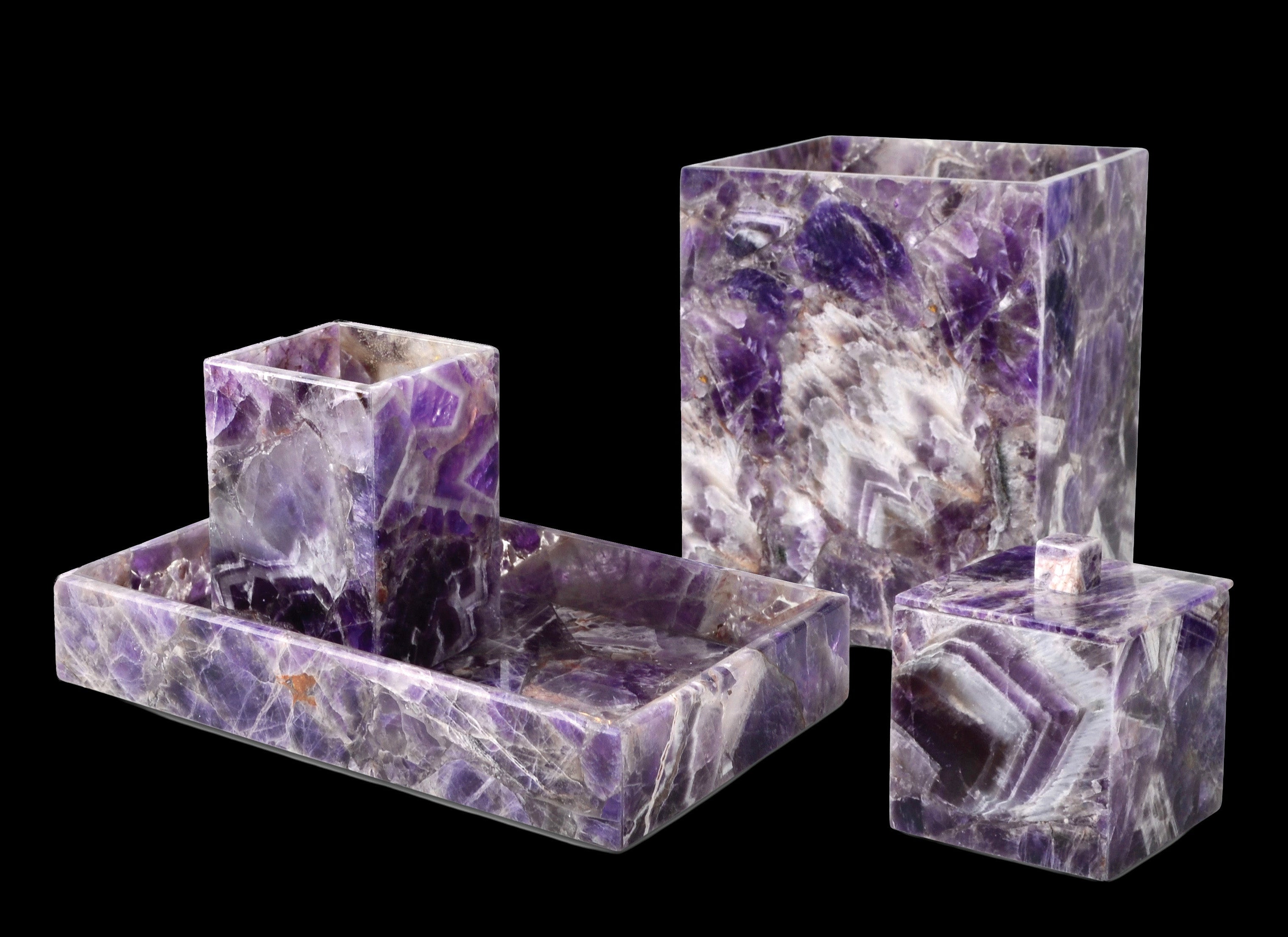 taj amethyst collection gemstone bath home accessory