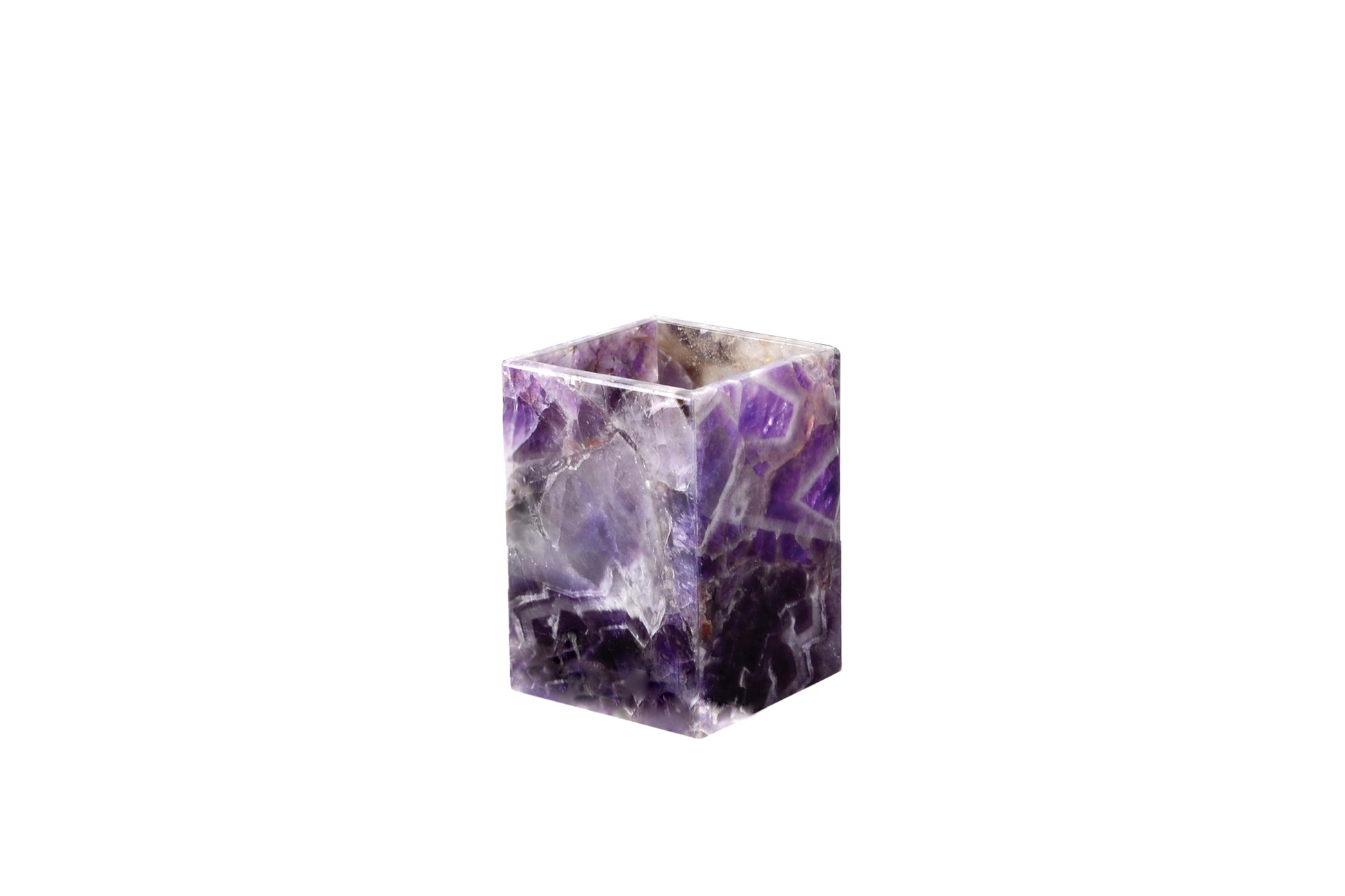 Gemstone Amethyst Brush Holder