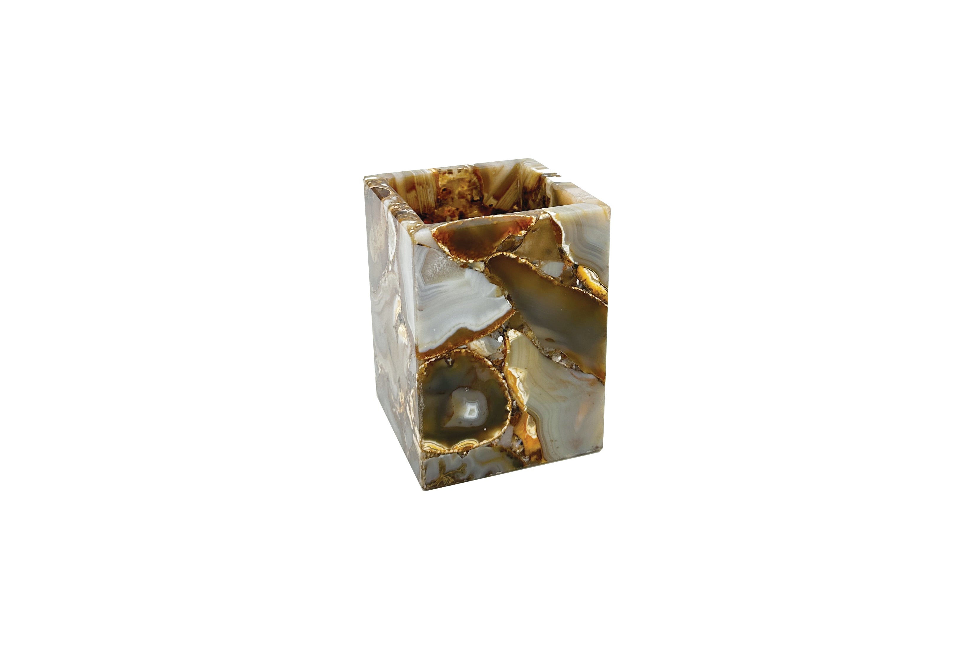 Natural Agate Brush Holder