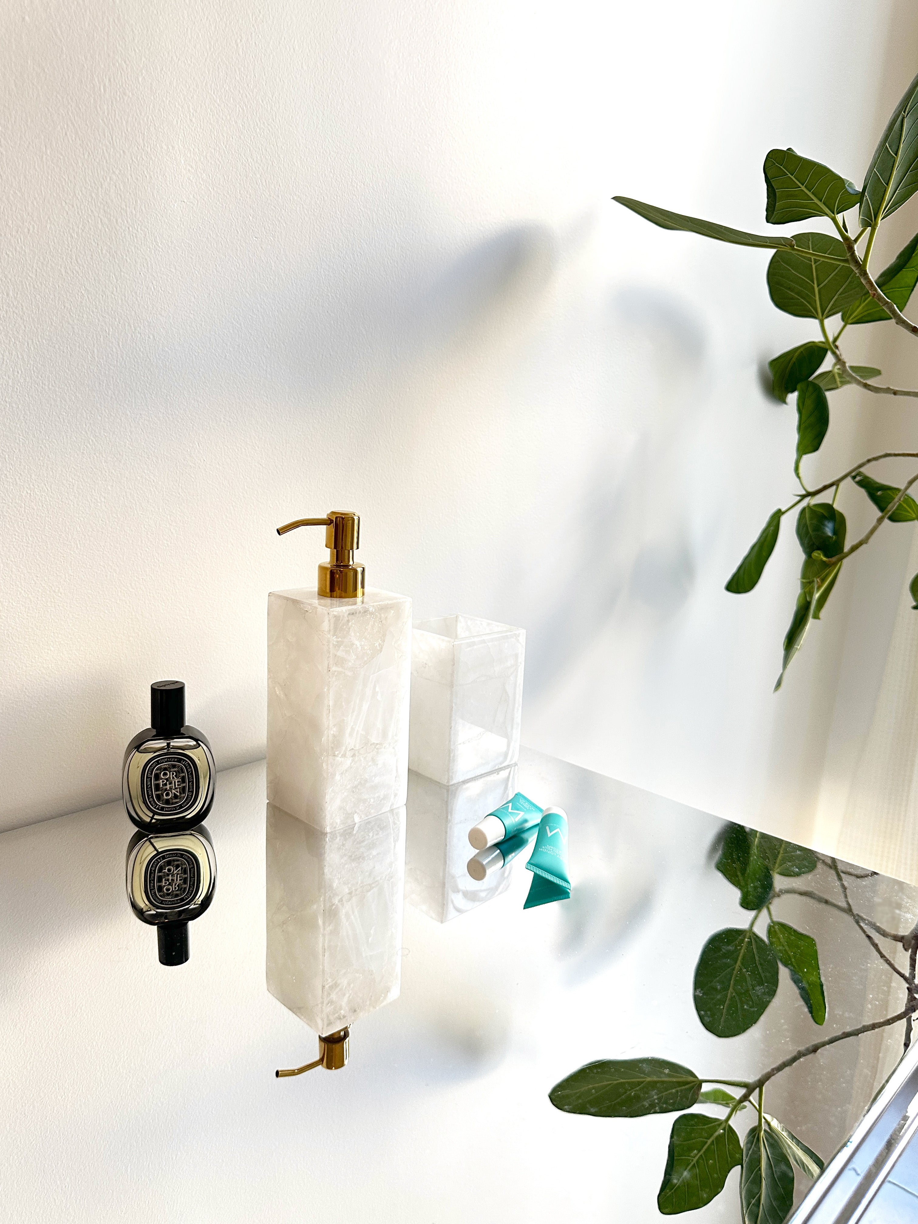 Snow White Quartz Lotion Dispenser