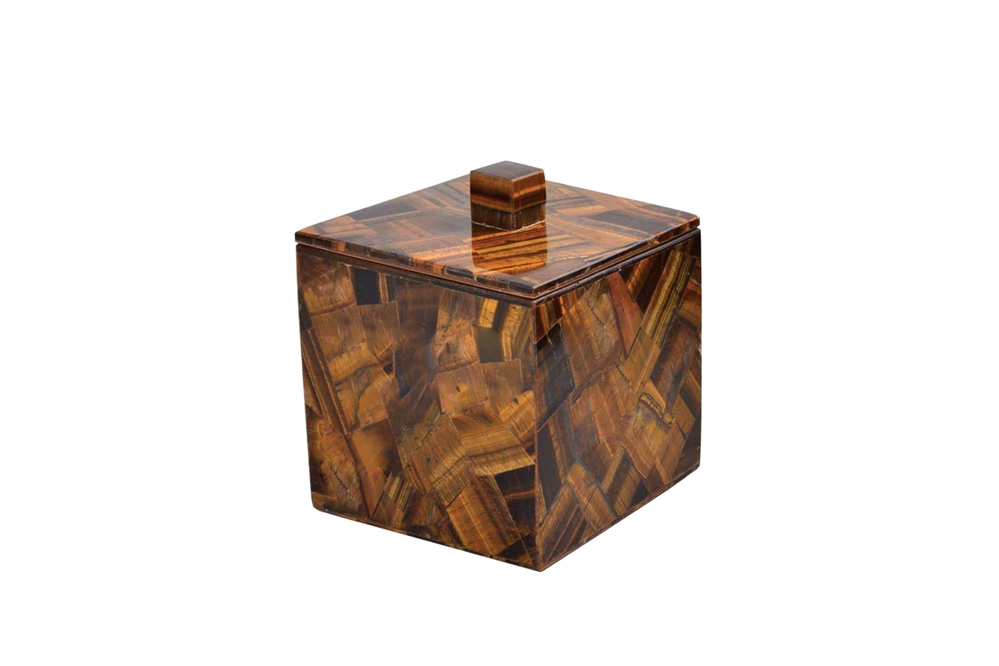 Tiger Eye Container Gemstone Taj Canister