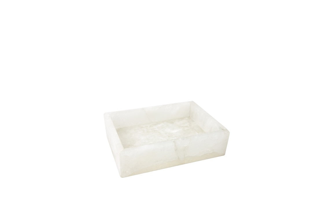 Milky White Quartz Soap Dish